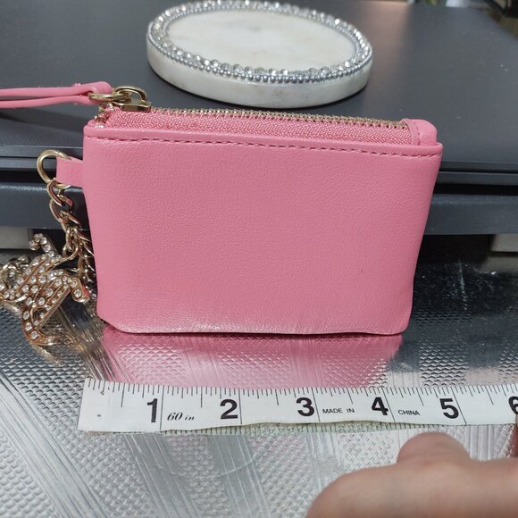 Juicy Couture Mini Clip On Bag Coin Purse Mini Wallet BLINGY JC Logo Cute - Picture 5 of 8